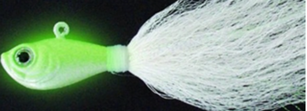 SPRO Bucktail Jig 2 oz Glow by GAMAKATSU - Effective Saltwater Fishing Lure