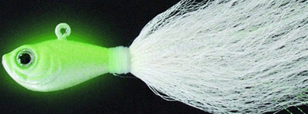 SPRO Bucktail Jig 1/4 oz Glow by GAMAKATSU – Versatile Saltwater and Freshwater Lure