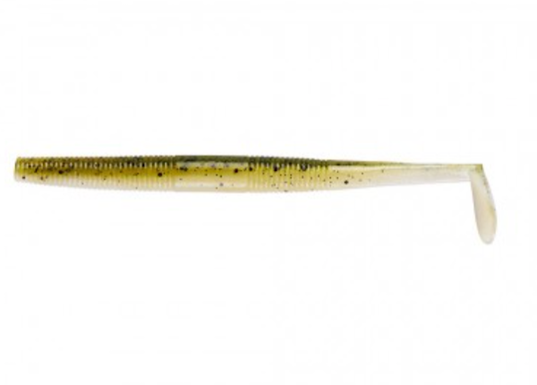 YUM Swim'N Dinger 4-inch Soft Plastic Baits - 10 Pack with Watermelon and Pearl Laminate