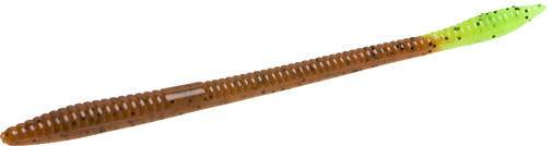 Zoom Bait 006-15 Trick Worm 6 Inch Pumpkin Chartreuse