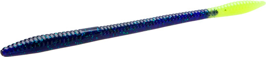 Zoom Bait 006-123 Trick Worm 6 Inch in June Bug Chartreuse