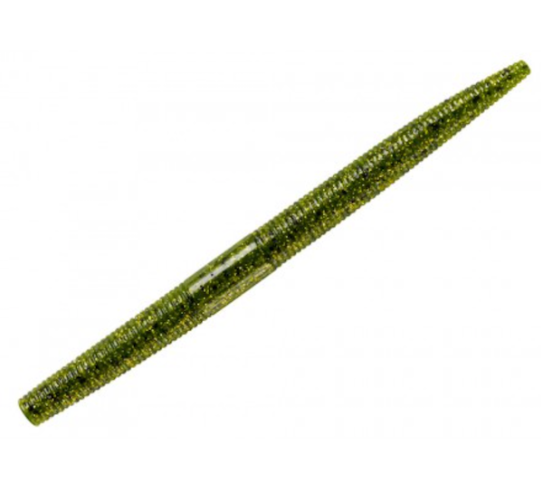 YUM 4-Inch Dinger Soft Plastic Bait, Peppered Green Flake – 10-Pack