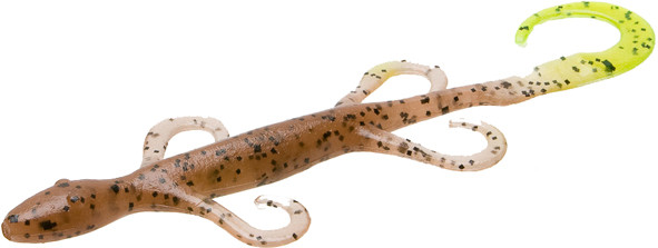 Zoom Bait 002-15 6-inch Lizard Soft Plastic Bait with Pink/Chartreuse Tail