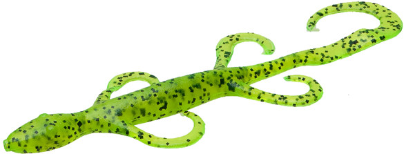 Zoom Bait 002-09 6-Inch Lizard in Pepper Chartreuse