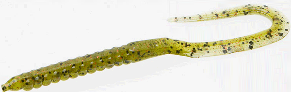 Zoom Bait 6-Inch U-Tale Worm 20BG-WRTMLN Red for Bass and Freshwater Fishing