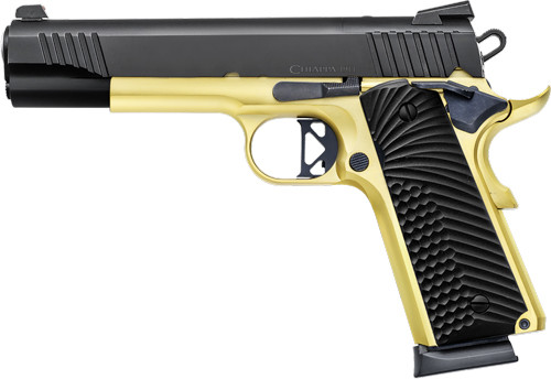 Chiappa 1911 Superior Grade .45 ACP Semi-Auto Pistol with Optics Ready Frame and Gold Finish