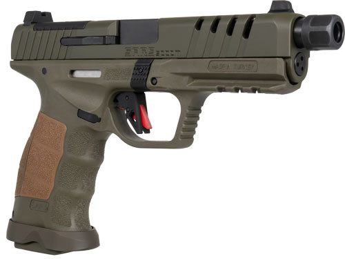 SAR USA SAR9 SOCOM 9mm Pistol with Green Frame and Cerakote Finish