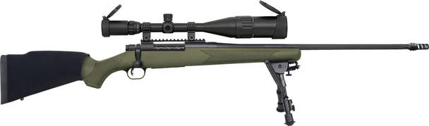 Mossberg Patriot Night Train 300 Win Mag Bolt-Action Sporting Rifle with 24-inch Fluted Barrel and 6-24x50 Scope