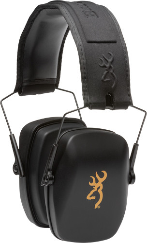 Browning Buckmark III Hearing Ear Muffs - Black, Noise Reduction Rating 27 dB
