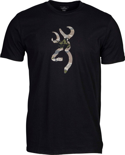 Browning XX-Large Black Camo Screen-Printed Cotton Blend Short Sleeve T-Shirt