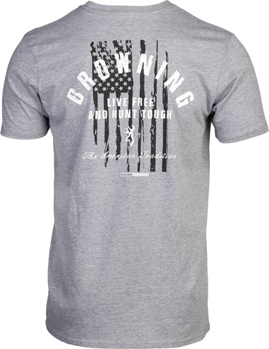 Browning Hunt Tough Short Sleeve T-Shirt - Heather Gray, Large