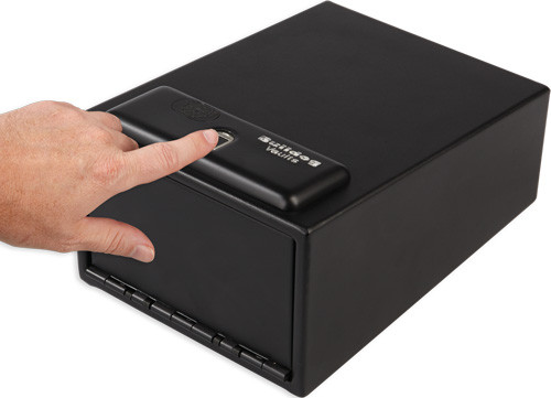 Bulldog Biometric Pistol Vault with Electronic Lock and Interior Lighting