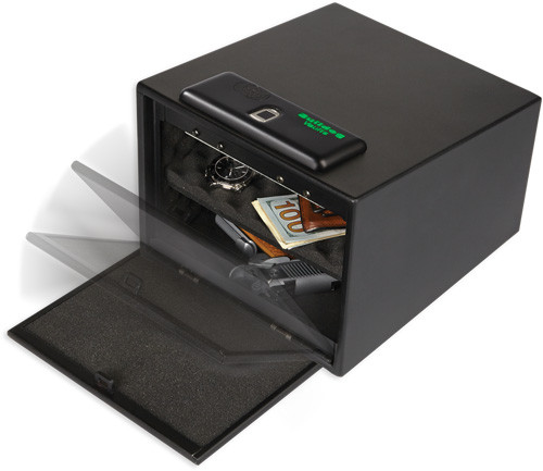 Bulldog BD4040B Biometric Pistol Vault with Electronic Lock and Interior Lighting