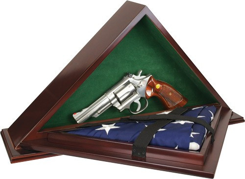 PSP Products Concealment Patriot Flag with Solid Wood Security Case
