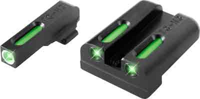 TruGlo Sight Set TFX for Taurus Millennium G2, 709 Slim & 740 Slim – Fixed Tritium and Fiber Optic Green Front & Rear Sights