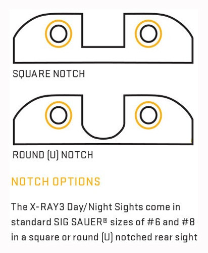 Sig Sauer Pistol Sight XRAY3 for P320, P250, P938, and P238 – 3-Dot Tritium Night Sights with Daylight Illumination
