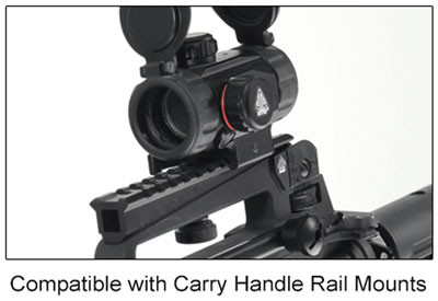 UTG Forged 7075-T6 Aluminum Carry Handle Assembly with Steel A2 Sight - Picatinny Mount, Black Matte Finish