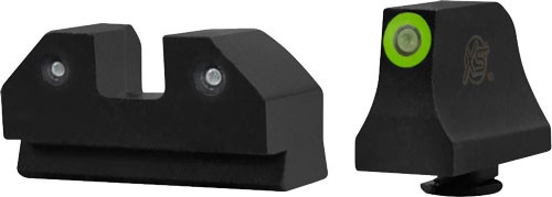 XS Sight Systems R3D for Glock 43X/48 3-Dot Night Sights – Tritium Steel Front and Rear
