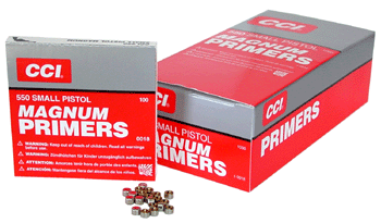 CCI Primers 550 Small Pistol - Heavy Load, Clean Burning, Sensitive