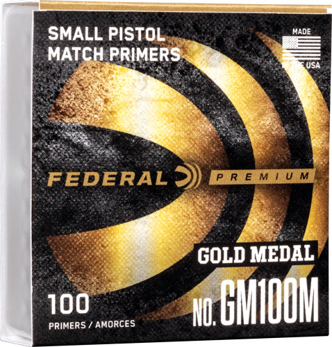 Federal GM100M Small Pistol Primers – Standard Velocity for Reliable Ignition and Precision