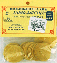 Modern Muzzleloader M-Loader Original Wonder Patch for .50- to .59-Caliber Muzzleloaders, 1 5/16" x 4" Cotton Shooting Patches, 100 Pack
