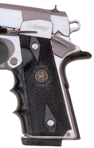 Pachmayr Signature Grip for Colt 1911 GM-G Combat Pistol - Rubber, Black Matte, with Finger Grooves and Checkering