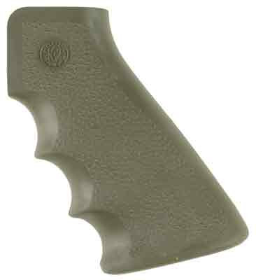 Hogue AR-15 Rubber Grip Handle with Finger Grooves in OD Green, Part #15001