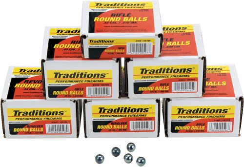 Traditions Bullets Revolver .36 Caliber Round Ball - 65 Grains, 100 Pack