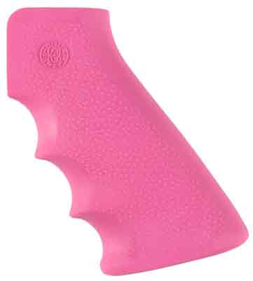 Hogue AR-15 Rubber Grip Handle in Pink with Finger Grooves Part #15007