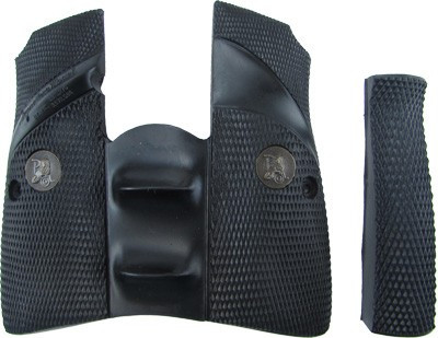 Pachmayr Signature Grip for Browning High Power 9mm & .40 S&W - Black Matte Rubber with Finger Grooves and Checkering