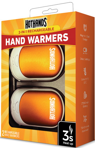 HotHands H163650 2-in-1 Rechargeable Hand Warmers - Dual Pack
