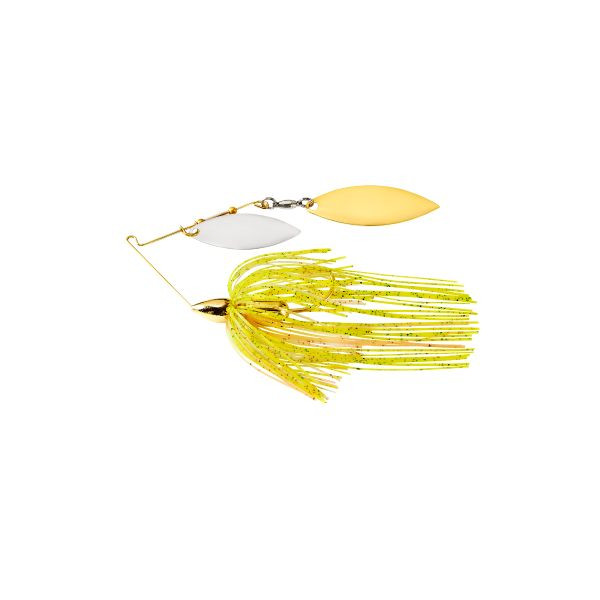 War Eagle Spinner Baits WE12SEGW34 Screamin Eagle Gold Frame Double Willow Spinnerbait with Sun Perch Pattern