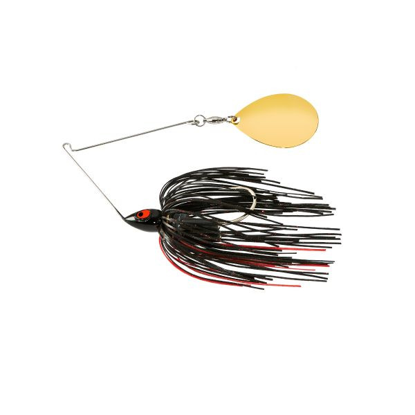 War Eagle Spinner Baits WE12PSC38 Night Time Painted Head Single Color Spinnerbait in Black and Red