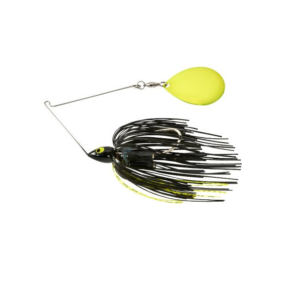 War Eagle Spinner Baits WE12PSC37 Night Time Painted Head Single Color Spinnerbait with Black Chartreuse Tail