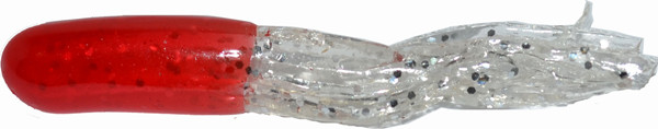 GSM Fishing BB 1.5-Inch Crappie Tube with Red and Clear Finish, 10 Bubble Guppies