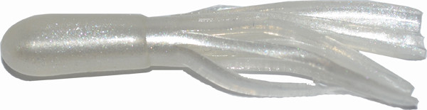 GSM Fishing 15CRTU10 1.5-inch Crappie Tube Bait in Pearl, 10 Pack
