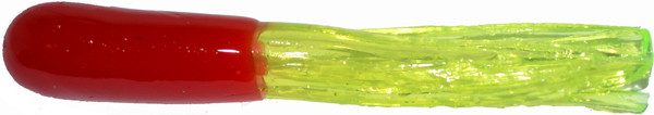 GSM Fishing BB 1.5-Inch Crappie Tube with Red/Chartreuse Colors, Part Number 15CRTU02