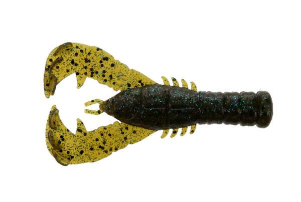 GSM Fishing 3-inch Yama Craw Pumpkin Blue Soft Plastic Lures (8 Pack)