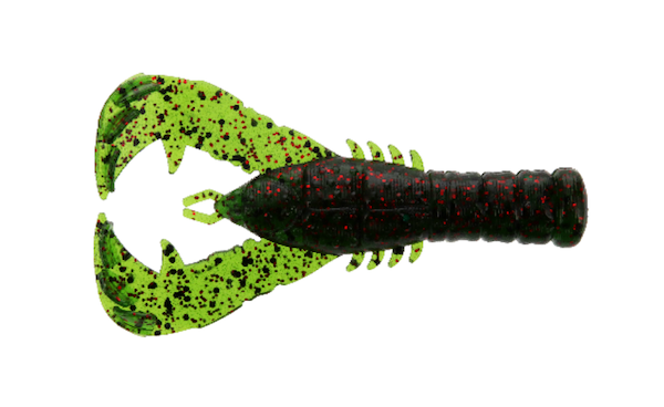 GSM Fishing 3-inch Yama Craw Watermelon, Black & Red - 8 Pack