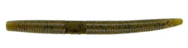 GSM Fishing YAMA 4-Inch Senko Green Pumpkin with Large Black Flake (10 Pack)