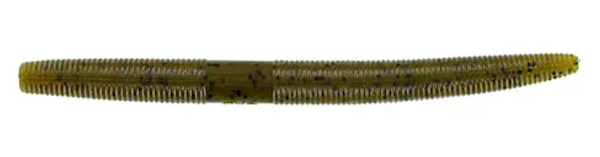 GSM Fishing YAMA 5" Senko Green Pumpkin with Large Black Flake (10 Pack)