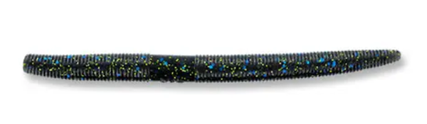 GSM Fishing YAM-9-10-214 5-Inch Senko Smoke with Black, Blue & Chartreuse Flake (10 Pack)