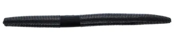 GSM Fishing YAMA 5-inch Senko Black Bait Soft Plastics, 10-Pack