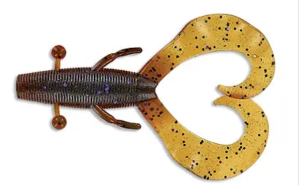 GSM Fishing 3.75-inch Cowboy Dark Green Pumpkin with Amber Laminate Jig Heads (7 Pack)