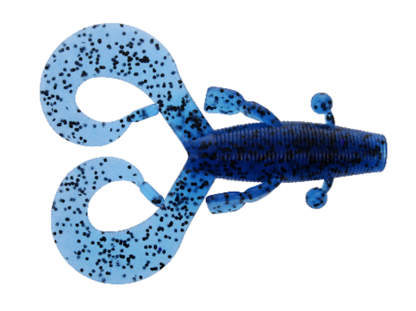 GSM Fishing 3.75-Inch Cowboy Blue and Black Flake Soft Lures (7 Pack)