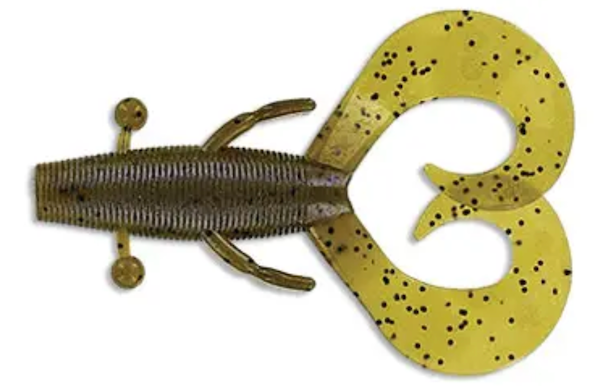 GSM Fishing 3.75 Inch Cowboy Green Pumpkin Pepper Lures - Pack of 7