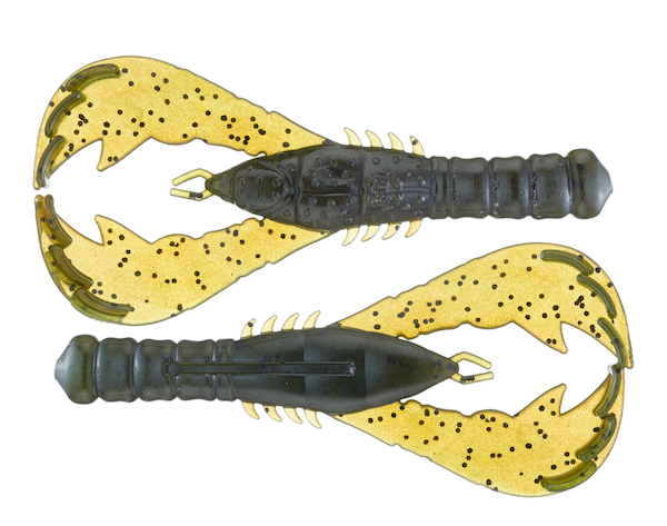 GSM Fishing 4-inch Yama CRAW Green Pumpkin and Watermelon Soft Baits (6 Pack)