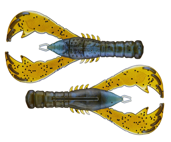 GSM Fishing 4-inch Yama Craw Blue Craw Soft Plastic Baits (6 Pack)