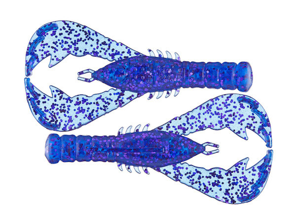 GSM Fishing 4-inch Yama CRAW Boujee Blue Soft Plastic Baits (6 Pack)