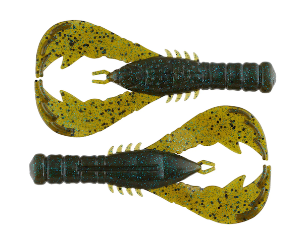 GSM Fishing YAM-CRAW4-363 4-Inch Yama Craw in Green Pumpkin Blue (6 Pack)